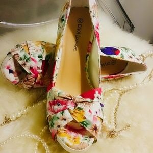 Floral diva lounge heels